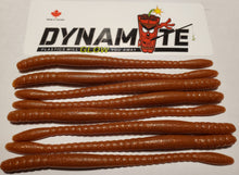 Load image into Gallery viewer, 6&quot; Finesse Worms (Brown Copper Flake)