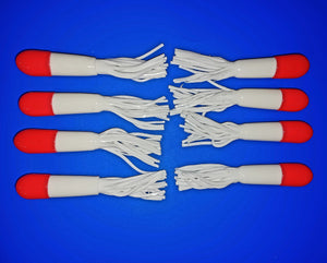 4" regular tubes (white with red head)