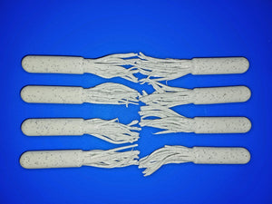6" regular tubes (white with blue flake)